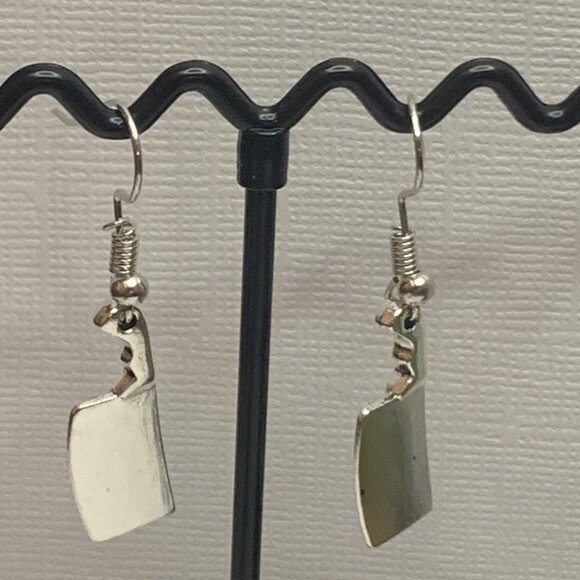 Cleaver Earring, Knife Earring, Cooking Earring, Chef Earring, Halloween Earring - Picture 6 of 6